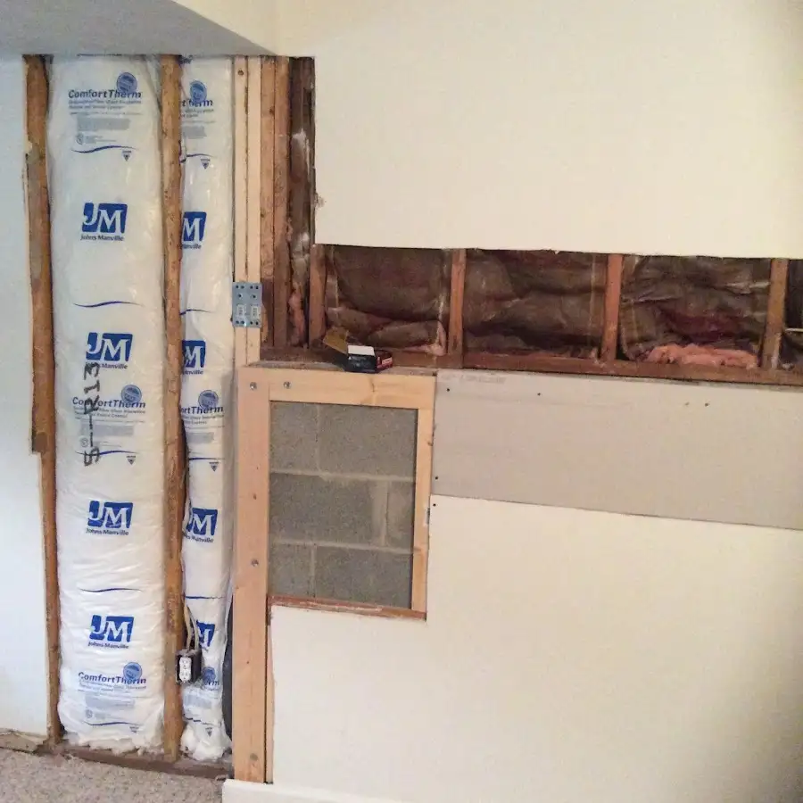 Wall insulation replacement during Odor Removal & Deodorization in Columbia